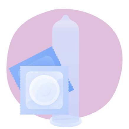 illustration of condom and packet