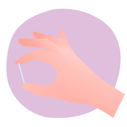 Hand holding contraceptive implant