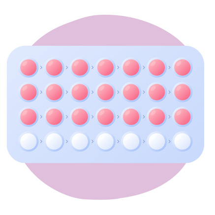 illustration of oral contraceptive pills